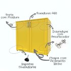 Armário Para Escritório Baixo 2 Portas 80cm Oma Bramov Móveis