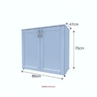 Armário Para Escritório Baixo 2 Portas 80cm Oma Bramov Móveis