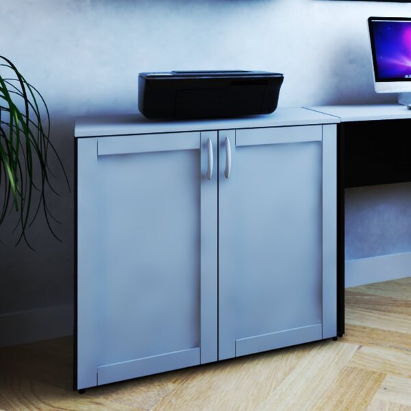 Armário Para Escritório Baixo 2 Portas 80cm Oma Bramov Móveis