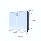 Armário Para Escritório Baixo 2 Portas 80cm Oma Bramov Móveis