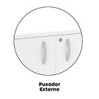 Armário Para Escritório Baixo 2 Portas Com Chave Branco