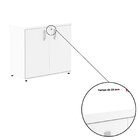 Armário Para Escritório Baixo 2 Portas Com Chave Branco