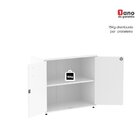 Armário Para Escritório Baixo 2 Portas Com Chave Branco