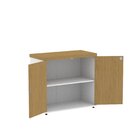 Armário Para Escritório Baixo 2 Portas Com Chave Branco/samba