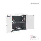 Armário Para Escritório Baixo 2 Portas Com Chave Grafito/bran