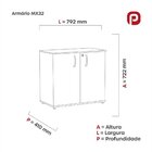 Armário Para Escritório Baixo 2 Portas Com Chave Maxxi