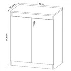 Armário Para Escritório Baixo 2 Portas Com Chave Me4149 Amênd