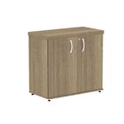 Armário Para Escritório Baixo 2 Portas Com Chave Noce Natural