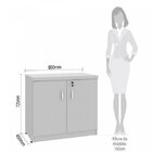 Armário Para Escritório Baixo 2 Portas Com Chave Web30 Espres