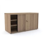 Armário Para Escritório Baixo 2 Portas De Correr Com Chave Pe