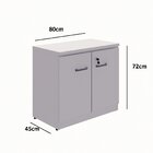 Armário Para Escritório Baixo 2 Portas Espresso Móveis