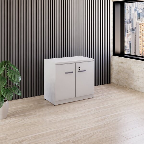 Armário Para Escritório Baixo 2 Portas Espresso Móveis