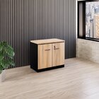 Armário Para Escritório Baixo 2 Portas Espresso Móveis