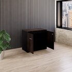 Armário Para Escritório Baixo 2 Portas Espresso Móveis