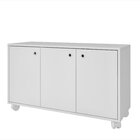 Armário Para Escritório Baixo 3 Portas 1 Prateleira Branco Br