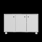 Armário Para Escritório Baixo 3 Portas Mdp 53,5x90x33cm Branc