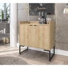 Armário Para Escritório Baixo Com 2 Portas Industrial Iron