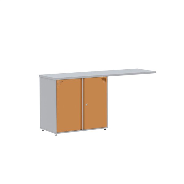 Armário Para Escritório Baixo Com Conexão Tampo 156cm Diversa