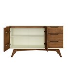 Armário Para Escritório Baixo Em Madeira Maciça 2 Portas 3 Ga