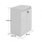 Armário Para Escritório Baixo Meli 2 Portas Com Chave Branco