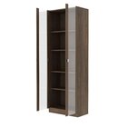 Armário Para Escritório Com 2 Portas De Vidro E 5 Prateleiras