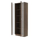 Armário Para Escritório Com 2 Portas De Vidro E 5 Prateleiras