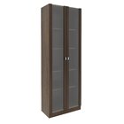 Armário Para Escritório Com 2 Portas De Vidro E 5 Prateleiras