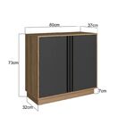 Armário Para Escritório Com 2 Portas Office Mel/grafite