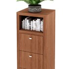 Armário Para Escritório Com 3 Gavetas Arquivo Amêndoa