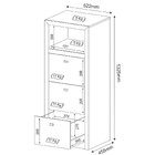 Armário Para Escritório Com 3 Gavetas Arquivo Nogal