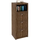 Armário Para Escritório Com 3 Gavetas Arquivo Nogal