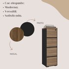 Armário Para Escritório Com 4 Gavetas E Chave Arquivo Nogal/p