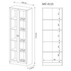 Armario Para Escritorio Com Portas De Vidro Me4115 Tecno Mobi