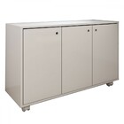 Armário Para Escritório Coral 3 Portas 1 Prateleira Branco -