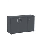 Armário Para Escritório Credenza De Madeira 3 Portas Pe40 Gra