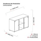 Armário Para Escritório Credenza Madeira 02 Portas Cred1200_a