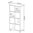 Armário Para Escritório E Home Office Com 8 Nichos 4 Portas W