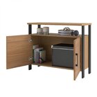 Armário Para Escritório Industrial 2 Portas 100% Mdf Freijó E