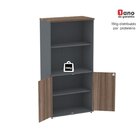 Armário Para Escritório Misto 02 Portas Pivotante Grafito/wal