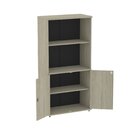 Armário Para Escritório Misto 02 Portas Pivotante Nogueira