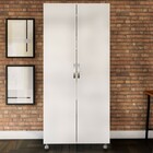 Armário Para Escritório Multi 2 Portas Com Rodízio Branco - P