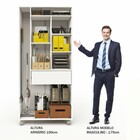 Armário Para Escritório Multi 2 Portas Com Rodízio Branco - P