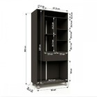 Armário Para Escritório Multi 2 Portas Com Rodízio Preto  - P