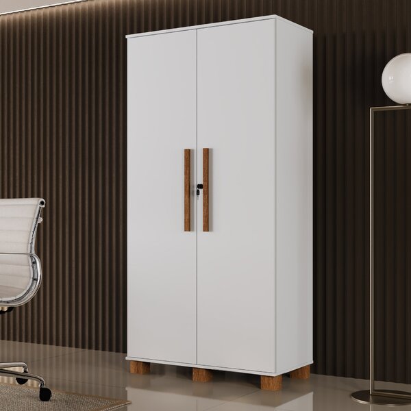 Armário Para Escritório Multiuso 2 Portas Com Chave 100% Mdf