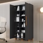 Armário Para Escritório Multiuso 2 Portas Com Chave 100% Mdf