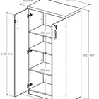 Armário Para Escritório Multiuso Alto Com Chave Yescasa Marro