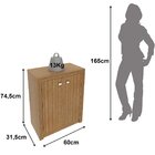 Armário Para Escritório Multiuso Baixo 2 Portas Amêndoa