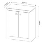 Armário Para Escritório Multiuso Baixo 2 Portas Amêndoa