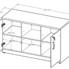 Armário Para Escritório Multiuso Baixo Com Chave 25mm Marrom/