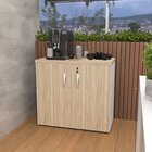 Armário Para Escritório Multiuso Baixo Fechado 2 Portas 80cm